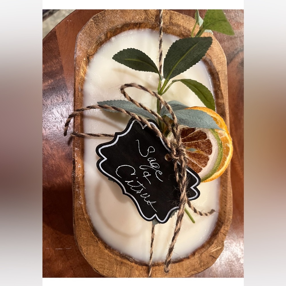 100% soy dough bowl candles